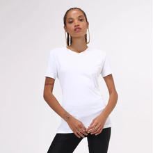 Load image into Gallery viewer, Model Front: Uv Line Fitness Haut T-Shirt Sport Fit Branco Upf50+
