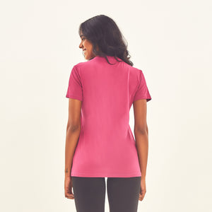 Model Back: Uv Line Fitness Haut T-Shirt Sport Fit Fuchsia Upf50+