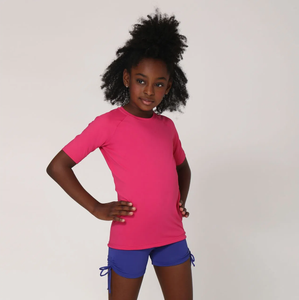 Camiseta Kids Uvpro Mc Pink UPF50+