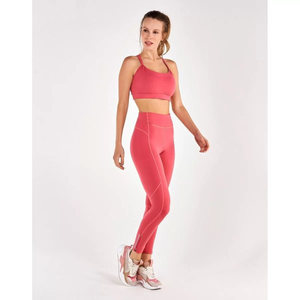 Barra Coral Supplex Ziper Leggings