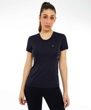 Load image into Gallery viewer, Recortes Com Refletivos Preto Skin Fit T-Shirt
